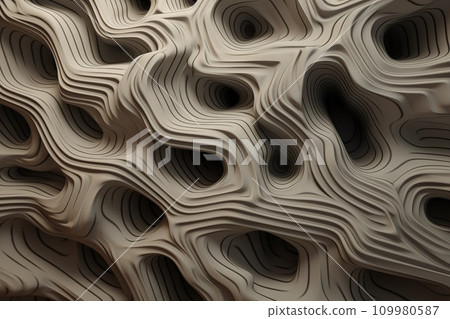 3d hole texture background by Generative AI 109980587
