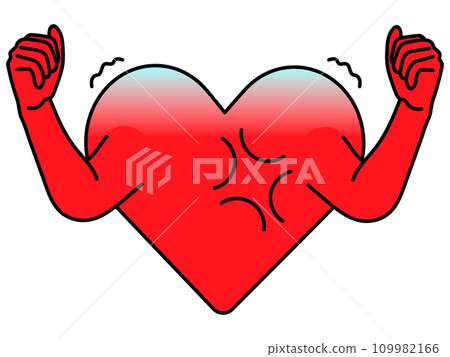 A heart trembling with anger as it clenches its hands A heart trembling with anger as it clenches its hands 109982166