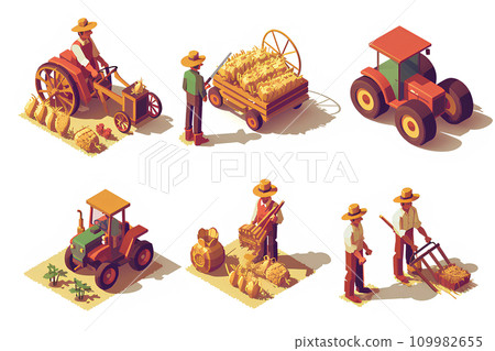 Working people-Agriculture (Isometric)-2 Working people-Agriculture (Isometric)-2 109982655