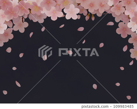 櫻花盛開的簡單插畫 櫻花盛開的簡單插畫 109983485
