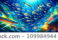藍色的大海和飛魚 109984944