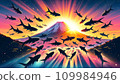 魚兒在晨霧和第一縷日出中起舞 109984946