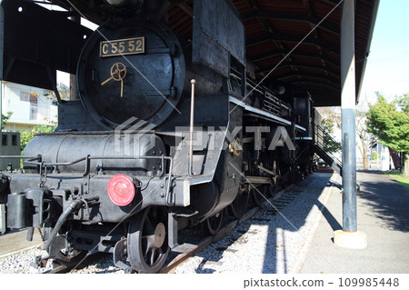 Scenery of steam locomotive at Yoshimatsu Station Scenery of steam locomotive at Yoshimatsu Station 109985448