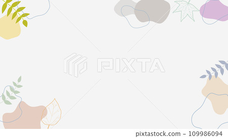 彩色抽象液體形狀框架圖 彩色抽象液體形狀框架圖 109986094