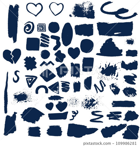 Ink drops and splashes. Liquid paint drip drop splash and ink splatter. Artistic dirty grunge abstract spot vector set. Ink drops and splashes. Liquid paint drip drop splash and ink splatter. Artistic dirty grunge abstract spot vector set. 109986281