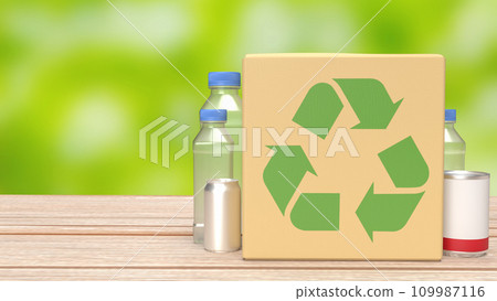 The Recycle boxes  for eco concept 3d rendering. 109987116