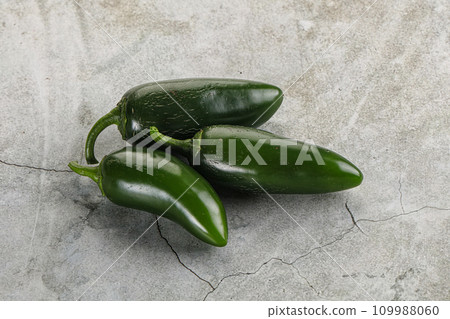 Raw green Mexican jalapeno pepper 109988060