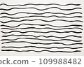 Simplistic black wavy lines on a white background with a hand-drawn aesthetic. 109988482