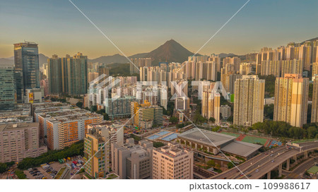Nov 18 2023 a sunset of hong kong Kwun Tong Nov 18 2023 a sunset of hong kong Kwun Tong 109988617