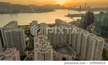 Nov 18 2023 the cityscape of Kwun Tong, Hong Kong 109988626