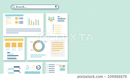 Background for search, statistics, graphs, data analysis, etc. Angle: Left side of the screen, front facing version 109988876