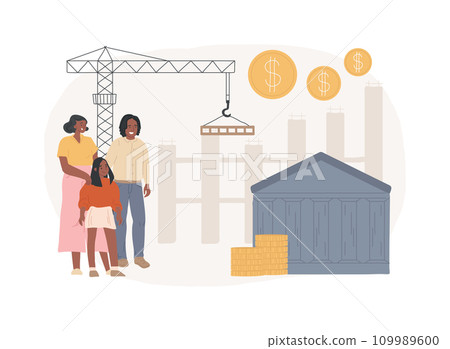 Building subsidy isolated concept vector - Stock Illustration 