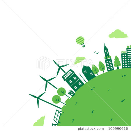 Urban life image with consideration for ecology, ecology, nature, and environmental protection Vector illustration for corner design Urban life image with consideration for ecology, ecology, nature, and environmental protection Vector illustration for corner design 109990616