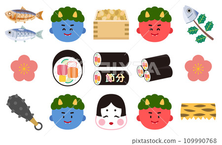 Setsubun illustration set 109990768