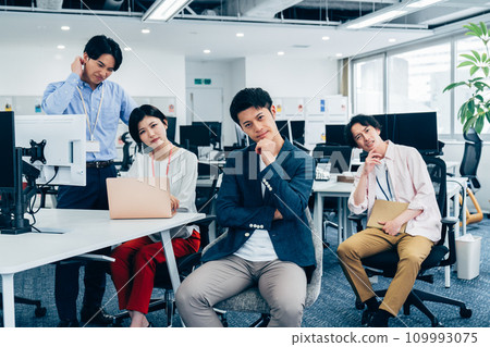 Worried office staff 109993075