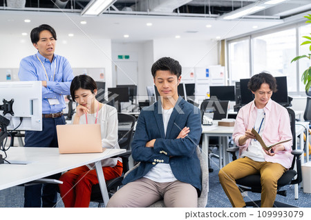 Worried office staff Worried office staff 109993079