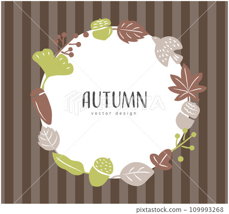 Scandinavian style autumn hand-drawn frame 109993268