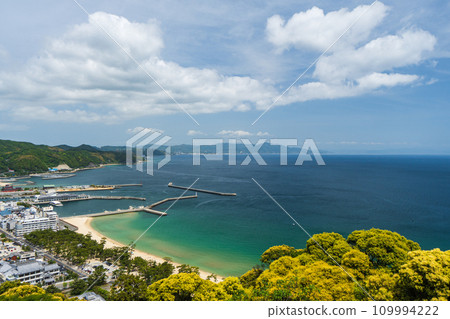 Awaji Island, Ohama Beach seen from the ruins of Sumoto Castle Awaji Island, Ohama Beach seen from the ruins of Sumoto Castle 109994222