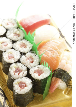 Nigiri sushi and tekka rolls Nigiri sushi and tekka rolls 109994589