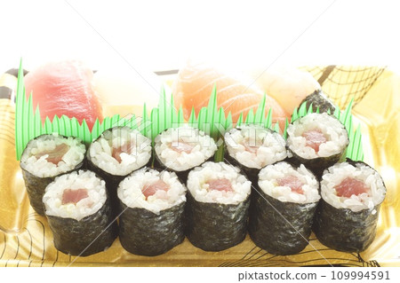 Nigiri sushi and tekka rolls Nigiri sushi and tekka rolls 109994591