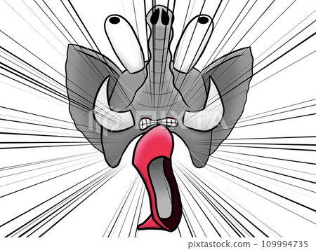 Elephant being kicked by high heels_with concentrated lines Elephant being kicked by high heels_with concentrated lines 109994735