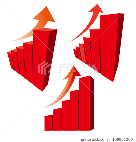 3D 長條圖圖表圖示插圖集 109995209