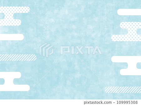 背景日本圖案雲日本紙風格淺藍色 109995308