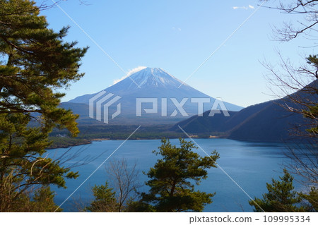 從中大倉峠的山路看到的富士山 從中大倉峠的山路看到的富士山 109995334