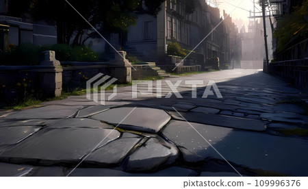 古城遺址 鵝卵石路 109996376