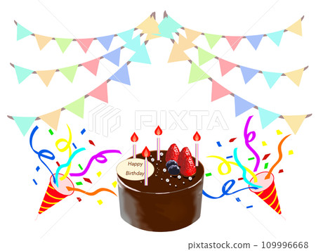 cute birthday party illustration 109996668