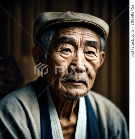 Senior in kimono AI generated image 109998452