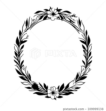 Around frame flower Icon hand draw black colour logo symbol perfect. Around frame flower Icon hand draw black colour logo symbol perfect. 109999138