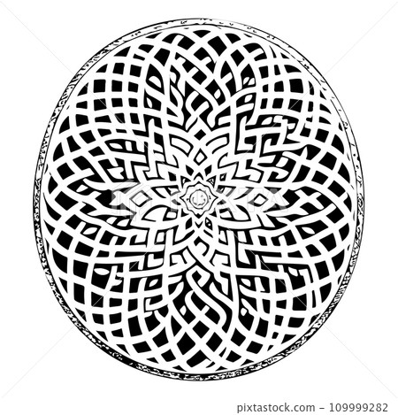 Arabic ornament pattern ramadan Icon hand draw black colour logo symbol perfect. 109999282