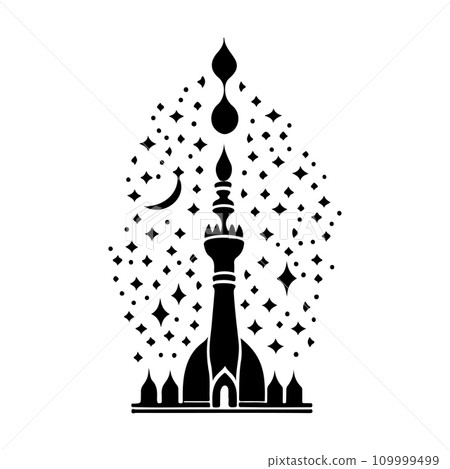 Minaret Icon hand draw black colour ramadhan logo symbol perfect. Minaret Icon hand draw black colour ramadhan logo symbol perfect. 109999499
