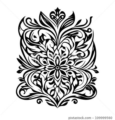 ornament batik royal design Icon hand draw black logo symbol perfect. ornament batik royal design Icon hand draw black logo symbol perfect. 109999560