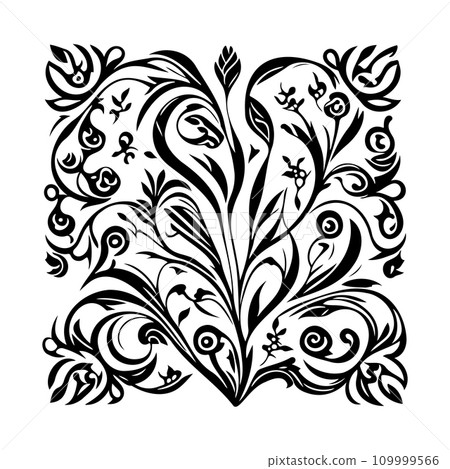 ornament batik royal design Icon hand draw black logo symbol perfect. 109999566