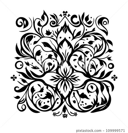 ornament batik royal design Icon hand draw black logo symbol perfect. ornament batik royal design Icon hand draw black logo symbol perfect. 109999571