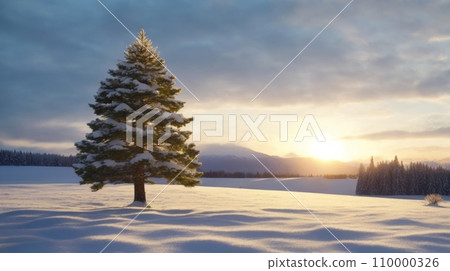 一棵樹矗立在藍天的背景下 一棵樹矗立在藍天的背景下 110000326