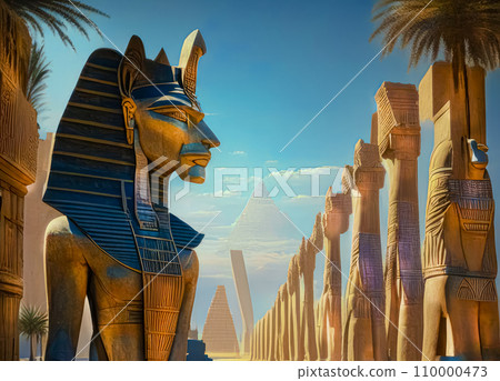 Ancient civilization of Egypt, stylization of ancient Egyptian civilization Ancient civilization of Egypt, stylization of ancient Egyptian civilization 110000473