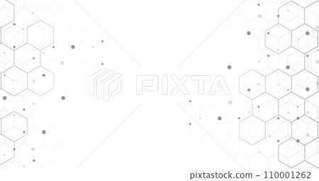 Hexagon geometric black on a white background. 110001262