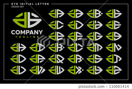 Bundle of line abstract eye or leaf lowercase letter D DB logo design Bundle of line abstract eye or leaf lowercase letter D DB logo design 110001414