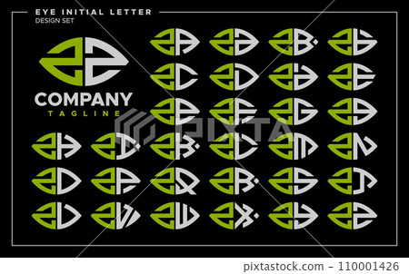 Bundle of line abstract eye or leaf letter Z ZZ logo design Bundle of line abstract eye or leaf letter Z ZZ logo design 110001426