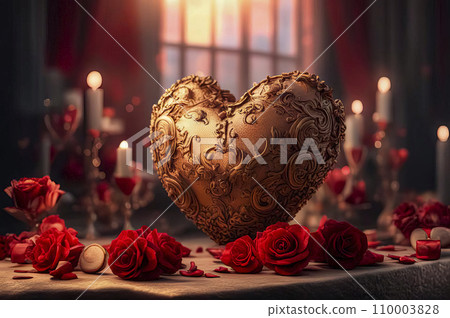 Love, valentine, colorful composition, symbolism and romance of love, February 14, Valentine's Day Love, valentine, colorful composition, symbolism and romance of love, February 14, Valentine's Day 110003828