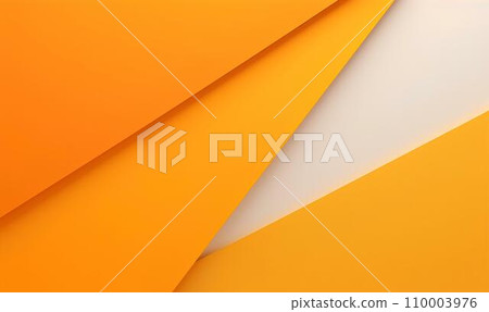 Abstract orange and yellow paper background. Minimal design. 3d render 110003976