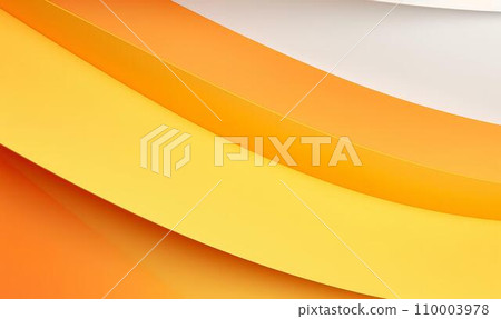 Abstract orange and yellow paper background. Minimal design. 3d render 110003978