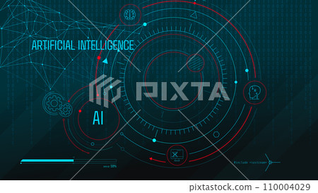 Artificial intelligence computing technology is used to create virtual infographics. Artificial intelligence computing technology is used to create virtual infographics. 110004029