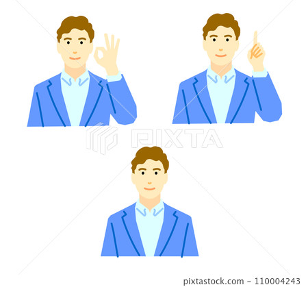 Young man icon giving an okay sign 110004243