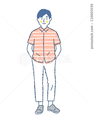 Smiling young man whole body fo-26 110005030