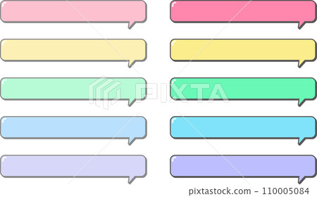 一組 10 個光澤標註樣式圓角標題frames_right 110005084