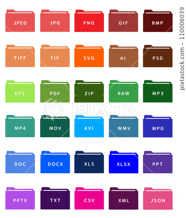 File extension icon set 30 types File extension icon set 30 types 110006039
